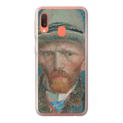 Produktbild von MuchoWow® Handyhülle Schutzhülle Hülle für Samsung Galaxy A20e Selbstporträt 1887 - Gemälde von Vincent van Gogh Silikon Softcase Handy Hülle - Abdeckung