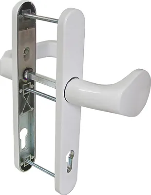 Produktbild von Schmalrahmen Türbeschlag SRG 1682 Weiß PZ 92mm Kn/Dr Türklinke Türgriffe