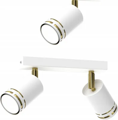 Obrázok produktu pre Stropné Svetlo Bielo-Zlaté S Pohyblivým Led Gx53 Spotlight S Nastaviteľným Svetelným Lúčom Pl