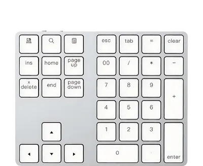 Obrázek produktu pro iMounts Bluetooth Numpad -Bezdrátový Ziffernblock - Numerická klávesnice Hliník - Stříbrná/Silber