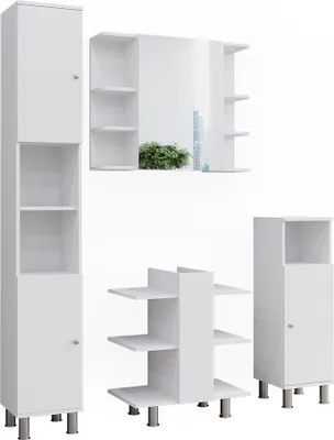 Obrázek produktu pro Sada koupelnového nábytku Vicco Fynn Bílá 4 díly, Model 50013