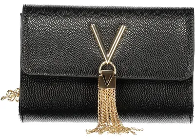 Produktbild von Elegante Schwarze Damenhandtasche mit Kettenriemen und Logo-Detail
