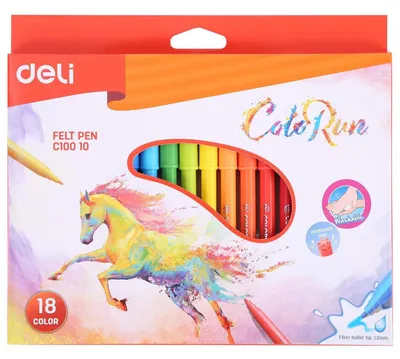 Image de Feutres artistiques 18 couleurs - Exprimez votre créativité avec des couleurs intenses !
