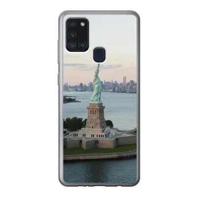 Produktbild von MuchoWow® Handyhülle Schutzhülle Hülle für Samsung Galaxy A21s New York - Freiheitsstatue - Amerika Silikon Softcase Handy Hülle - Hartschale