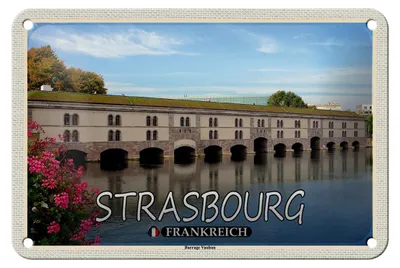 Produktbild von Blechschild Reise 18x12cm Strasbourg Frankreich Barrage Vauban Deko