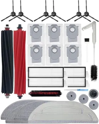 Produktbild von PromoHome® 30-teiliges Zubehörset für Roborock S8 MaxV Ultra Saugroboter, S8 Max Ultra Ersatzteile: 2 Hauptbürsten, 6 Seitenbürsten, 4