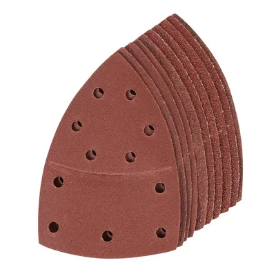 Produktbild von Brúsne listy na suchý zips pre multibrúsku, 102 x 62 mm, 93 mm, balenie po 10 kusov, každý s 2 x 40, 60, 80, 120 a 180 zrnitosťou