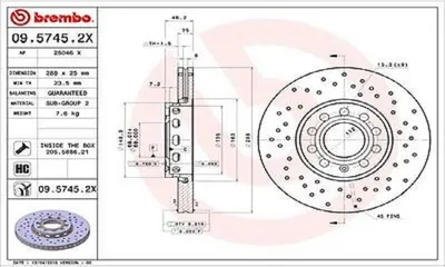 Image de Disque de frein BREMBO 09.5745.2X