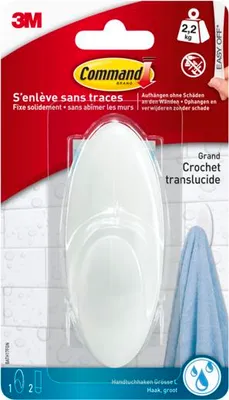 Immagine prodotto di Command BATH17FGN 3M Command gancio da bagno, plastica, dimensione: L, bianco