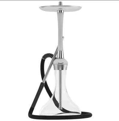 Productafbeelding van Shisha MattPear Simple S Slim, witte waterpijp, moderne hookah