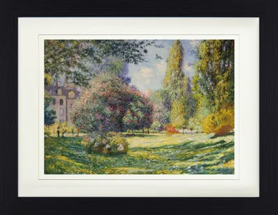 Produktbild von Claude Monet Gerahmtes Bild Mit Edlem Passepartout | Wand-Bilder | Im Bilderrahmen - Der Monceau-Park, 1876 (30 x 40 cm)