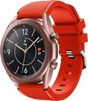 Produktbild von Strap-it Samsung Galaxy Watch 3 41mm Armband Silikon (Rot)