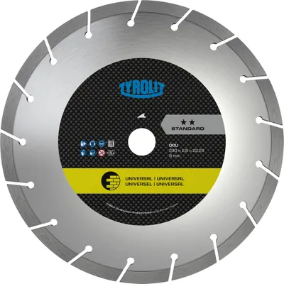 Image de Tyrolit C73 Scies circulaires diamantées, 230 X 2,6 X 22,23, 39,3 - 2,6 - 9 ** Standard