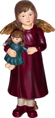 Produktbild von Engel Deko Schutzengel Puppe Weihnachtsengel Skulptur Figur Objekt Elfe Fee Herz