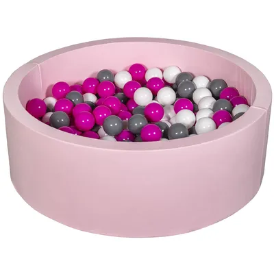 Produktbild von Bällebad Spielplatz + 200 Bälle rosa weiß, rosa, grau