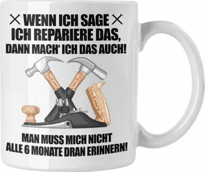 Produktbild von Trendation - Hausmeister Tasse Lustiges Geschenke Lustig Spruch Haustechniker Geschenkidee Sprüche (Weiß)