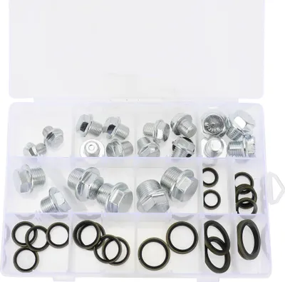 Image de 1 Ensemble De Réparation De Filetage De Boulon De Vidange D'Huile Avec Joint En Acier Ton Argent M10X1 M12X1.25 M12X1.5 M14X1.5 M16X1.5 M18X1.5 M20X1.5