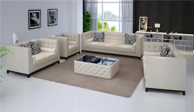 Produktbild von Sofagarnitur Ledersofa Sofa Couchen Sitzer Set Sofa Polster Couch 3tlg Sessel