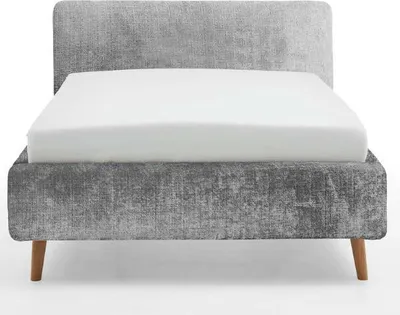 Produktbild von Gepolstertes Bett Younes 140x200cm - grau