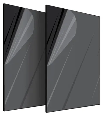 Produktbild von 2 Stück schwarze ABS Kunststoffplatten, 3 mm dick, 30 x 20 cm für DIY und Modellbau