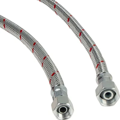 Produktbild von tecuro Ölschlauch 1000 mm x 1/4 Zoll x 3/8 Zoll Überwurfmutter (DN8), konisch dichtend, nach DIN EN ISO 6806 Typ 1