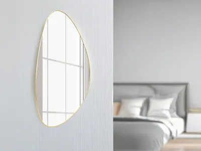 Produktbild von Außergewöhnlicher Wandspiegel für den Flur und Ankleidezimmer Rahmen Gold