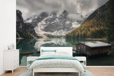 Produktbild von MuchoWow® Fototapete für Wohnzimmer oder Schlafzimmer Wandtapete Vinyl Motivtapete Mehr mit Ruderbooten in der Schweiz - 600x400 cm - Vinyltapeten
