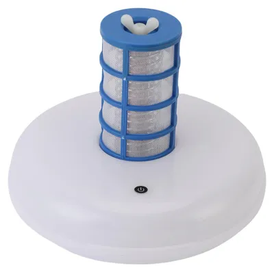 Image de Ioniseur solaire pour piscine avec LED changeant de couleur et anode en cuivre, appareil de nettoyage pour piscines, améliorant la qualité de l'eau