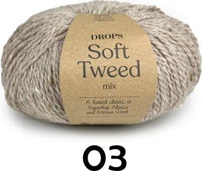 Produktbild von DROPS Soft Tweed mix (50g/130) 03 sand
