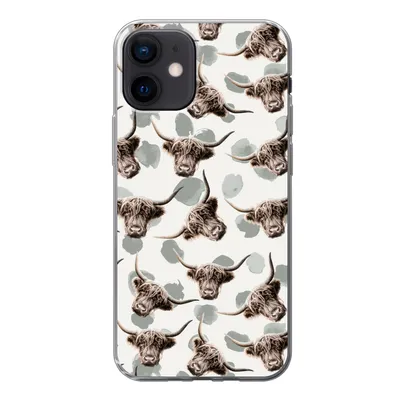 Produktbild von MuchoWow® Handyhülle Schutzhülle Hülle für iPhone 12 Kuh - Schottischer Highlander - Tiere Silikon Softcase Handy Hülle - Schutzhülle