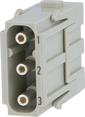 Immagine prodotto di HARTING Han C, connettore modulare assiale (M), morsetto a vite assiale, 3 poli, 690V, 40A - 1 pezzo