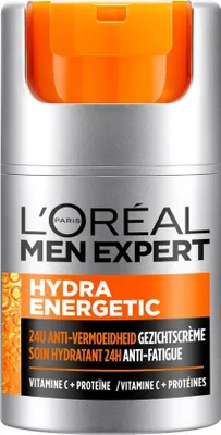 Produktbild von L’Oréal Paris Men Expert Hydra Energetic, Männer, trockene Haut, normale Haut, Gesicht, Feuchtigkeitsspendend, All ages, Pumpenflasche