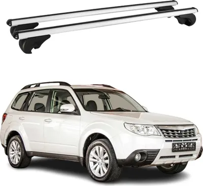 Image de Barres de toit Transversales pour Subaru Forester 2008-2012 Aluminium Argent