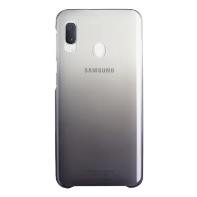 The back of a Samsung phone case with a gradient color.