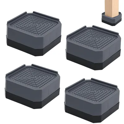 Immagine prodotto di Piedini regolabili per mobili, adatti a letti e tavoli, con un'altezza di 4 cm