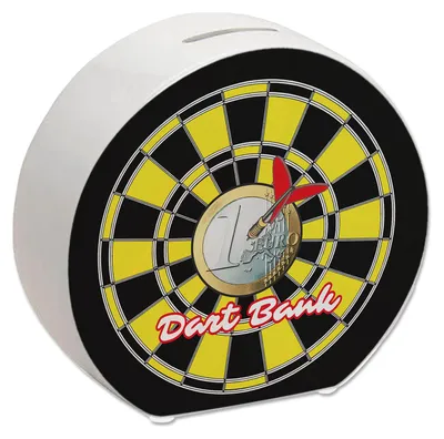 Produktbild von Dartscheibe Spardose mit Spruch: Dart Bank