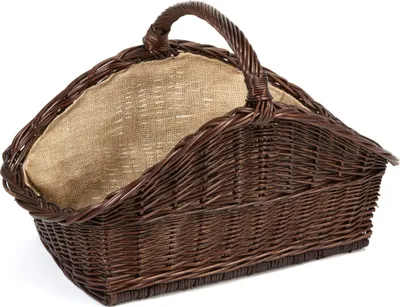 Produktbild von Kaminkorb Holzkorb Kaminholzkorb aus Weide mit Jute (Art. 90280-Braun)