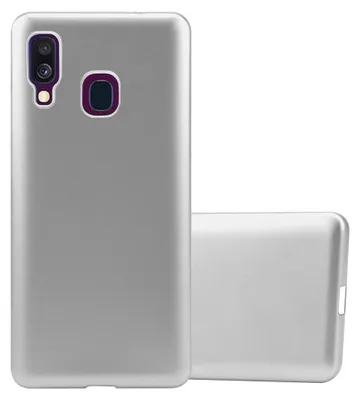 Obrázek produktu pro Cadorabo Protective Case for Samsung Galaxy A40 Case in Silver Pouzdro na mobilní telefon TPU Silicone Case Cover Case