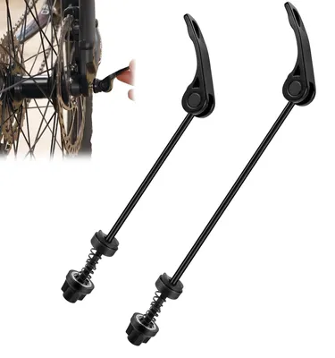 Produktbild von Fahrrad-Schnellspanner-Set - 2 Stück Aluminium-Schnellspanner für Vorder- und Hinterrad