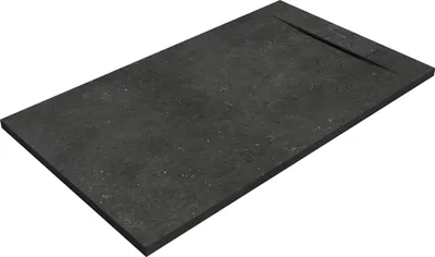 Produktbild von SANYCCES SIENA Rechteckige Duschwanne SanyDur Gel Coat 120 x70 cm, Fossil schwarz