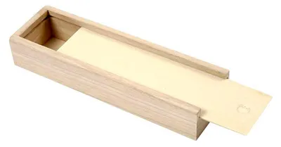 Image de Houten Pennendoos met Schuifdeksel