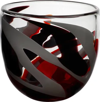 Produktbild von Glasschale Flame Murano 21cm rot