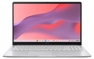 Imagen del producto de ASUS Chromebook CX1505CTA-S70349, pantalla de 15,6" con resolución FHD, procesador N50, 8 GB de RAM, 128 GB de almacenamiento eMMC, sistema operativo ChromeOS