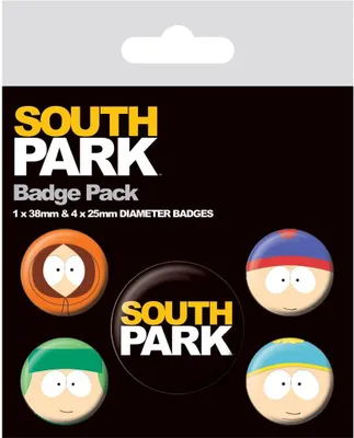 Obrázek produktu pro South Park - Tváře - Balení 5 odznaků PM11297 (jedna velikost) (barevné)