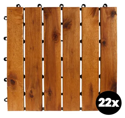 Obrázok produktu pre Linder Exclusiv Akáciové terasové dlaždice 30x30 cm 22 ks