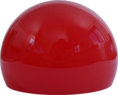 Lampenschirm HWC-M34 für Bogen- und Pendelleuchte, Ersatzschirm, Ø 40cm, Kunststoff  rot
