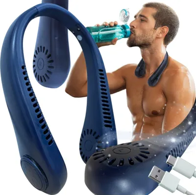 Zdjęcie produktu dla Mini wiatrak wentylator na szyję chłodzący przenośny sportowy wiatraczek