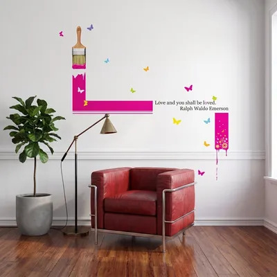 Image de Autocollants muraux, adhésifs décoratifs, peinture et amour