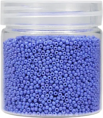 Image de Petites perles en verre en forme de graine, 2 mm, couleur indigo, 10 000 pièces
