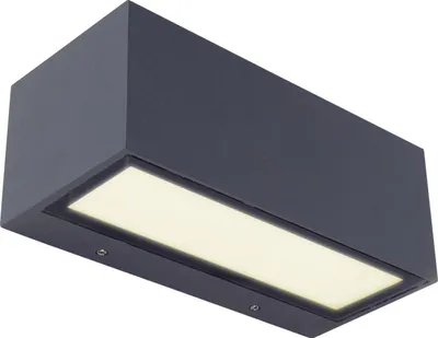 Productafbeelding van LUTEC GEMINI, Wandlamp voor buiten, grijs, aluminium, glas, IP54, geschikt voor gevels